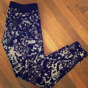 Express Velvet/Sequin leggings